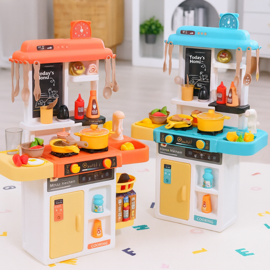 Cocina de Juguete Grande Para Niños 68 Cm Agua Vapor Sonido