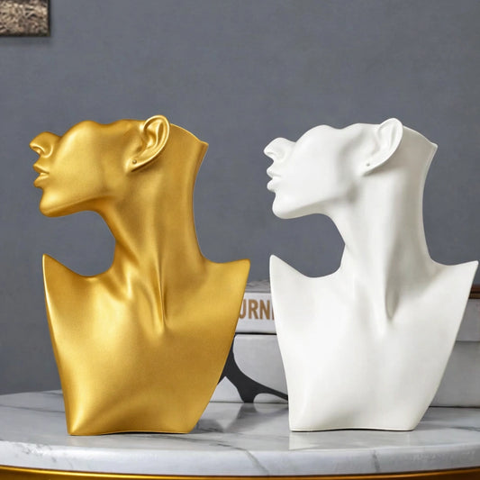 Estatua Rostro Soporte De Joyería Decoración Habitación