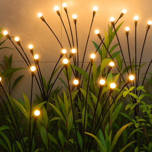 Set 2 Luces Solares Exterior Jardin Estaca Decorativa Led