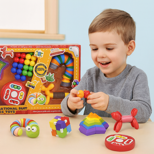 Set De 6 Juguetes Sensoriales Educativos Antiestrés Niños