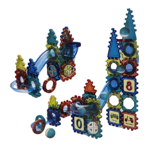 Set De Construccion Tobogan Carrera De Bolitas 73 Piezas