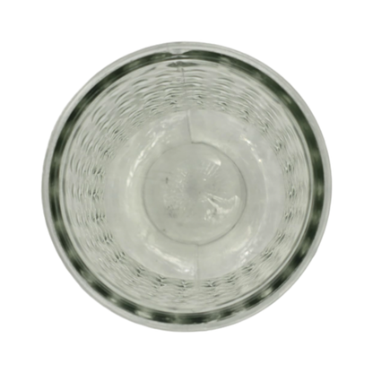 Florero Decorativo De Vidrio Con Diseño Base Ancha Blanco 25