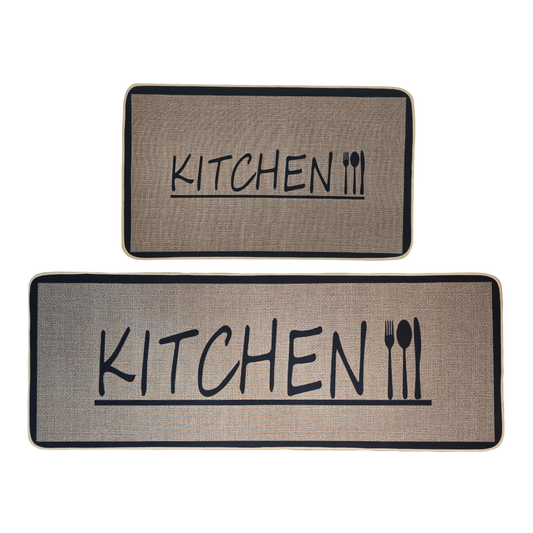 Set 2 Alfombras De Cocina Goma Antideslizante Diseño Kitchen