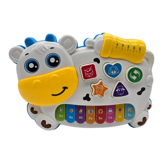 Juguete Piano Musical Con Luces Sonidos Animales Vaca