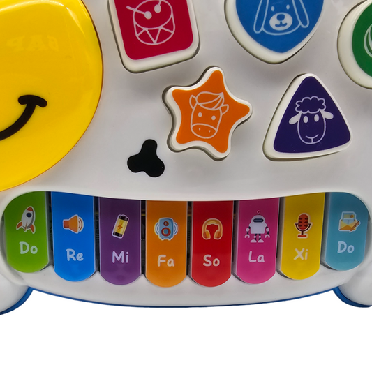 Juguete Piano Musical Con Luces Sonidos Animales Vaca