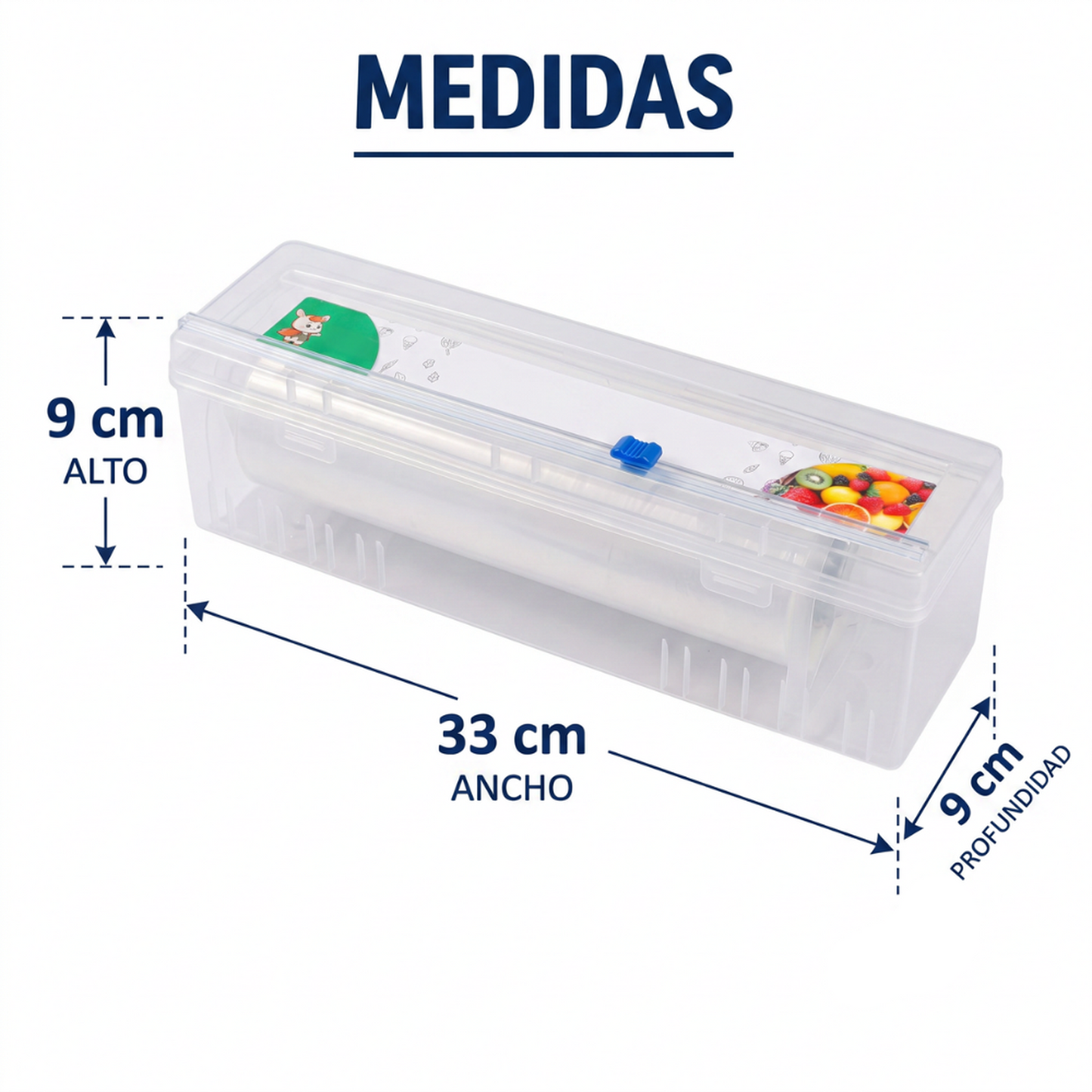 Dispensador De Papel Alusa Cortador Film Porta Rollos