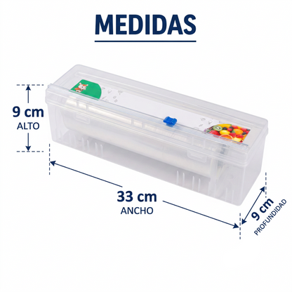 Dispensador De Papel Alusa Cortador Film Porta Rollos