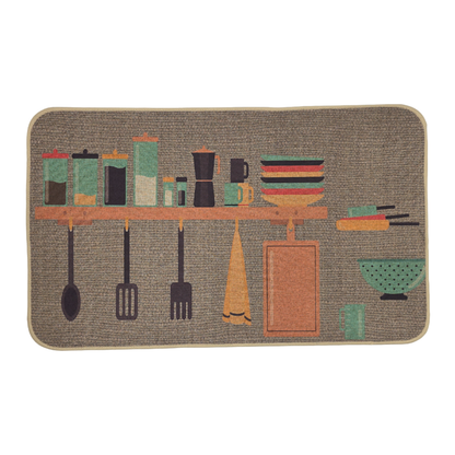 Set 2 Alfombras De Cocina Goma Antideslizante Diseño Cocina