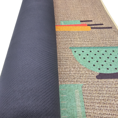 Set 2 Alfombras De Cocina Goma Antideslizante Diseño Cocina