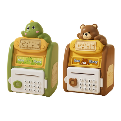 Alcancia Caja Fuerte Kawaii Clave Huella Digital Infantil