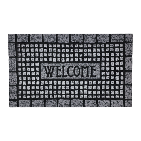 Alfombra Limpiapies Felpudo Alfombra De Entrada Piedras Gris