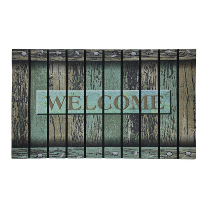 Alfombra Limpiapies Felpudo Alfombra De Entrada Verde Tablas