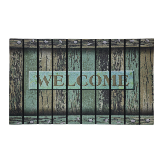 Alfombra Limpiapies Felpudo Alfombra De Entrada Verde Tablas