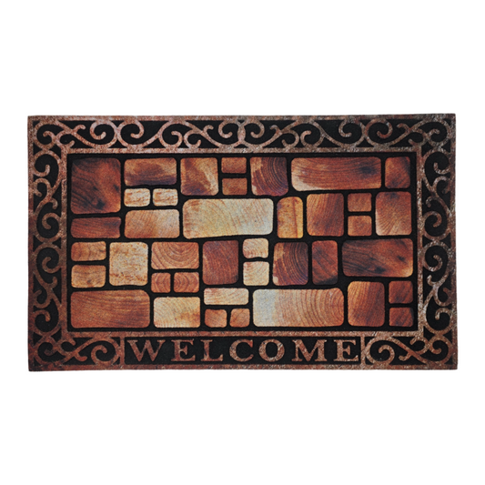 Alfombra Limpiapies Felpudo Alfombra De Entrada Vintage Café