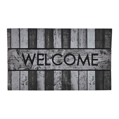 Alfombra Limpiapies Felpudo Alfombra De Entrada Welcome Gris