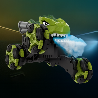 Auto Dinosaurio a Control Remoto RC Con Luces Vapor Y Sonido