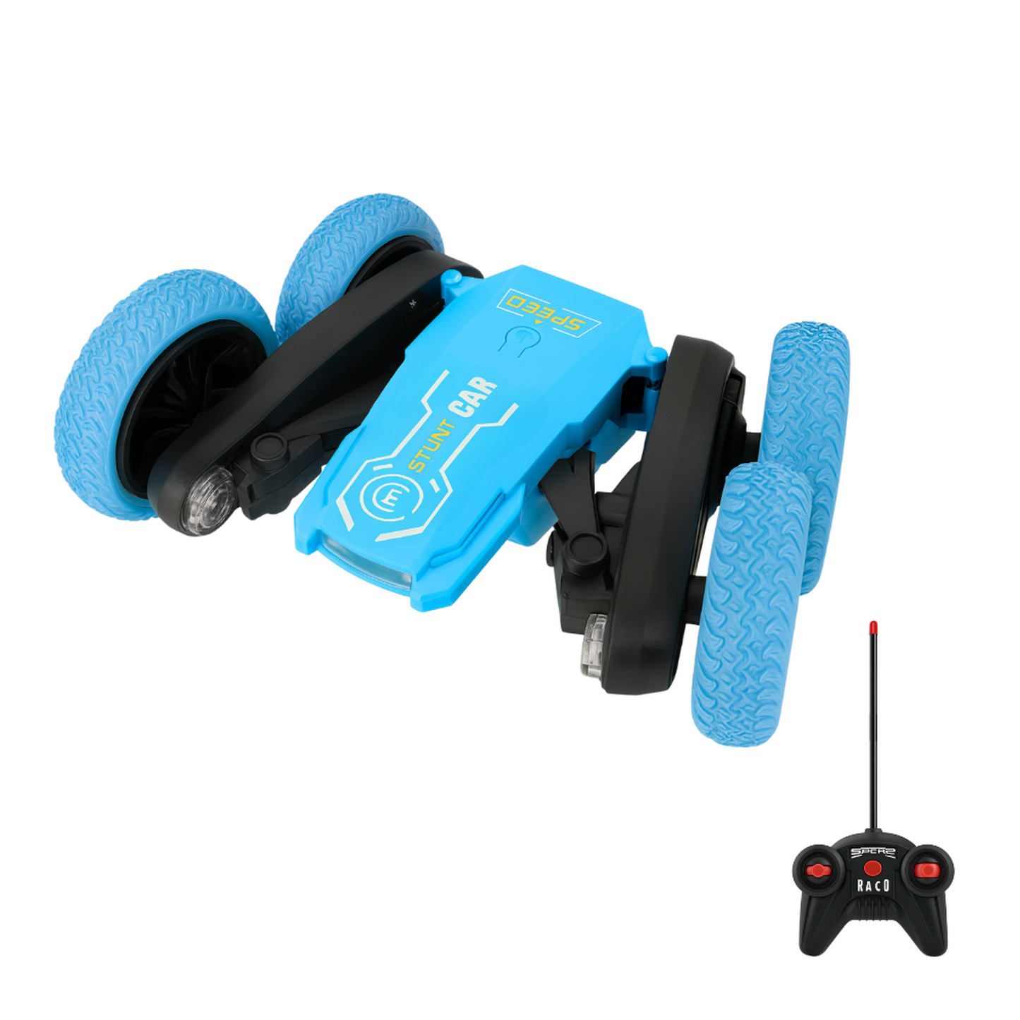 Auto a Control Remoto Acrobatico RC Ruedas Plegables Luces