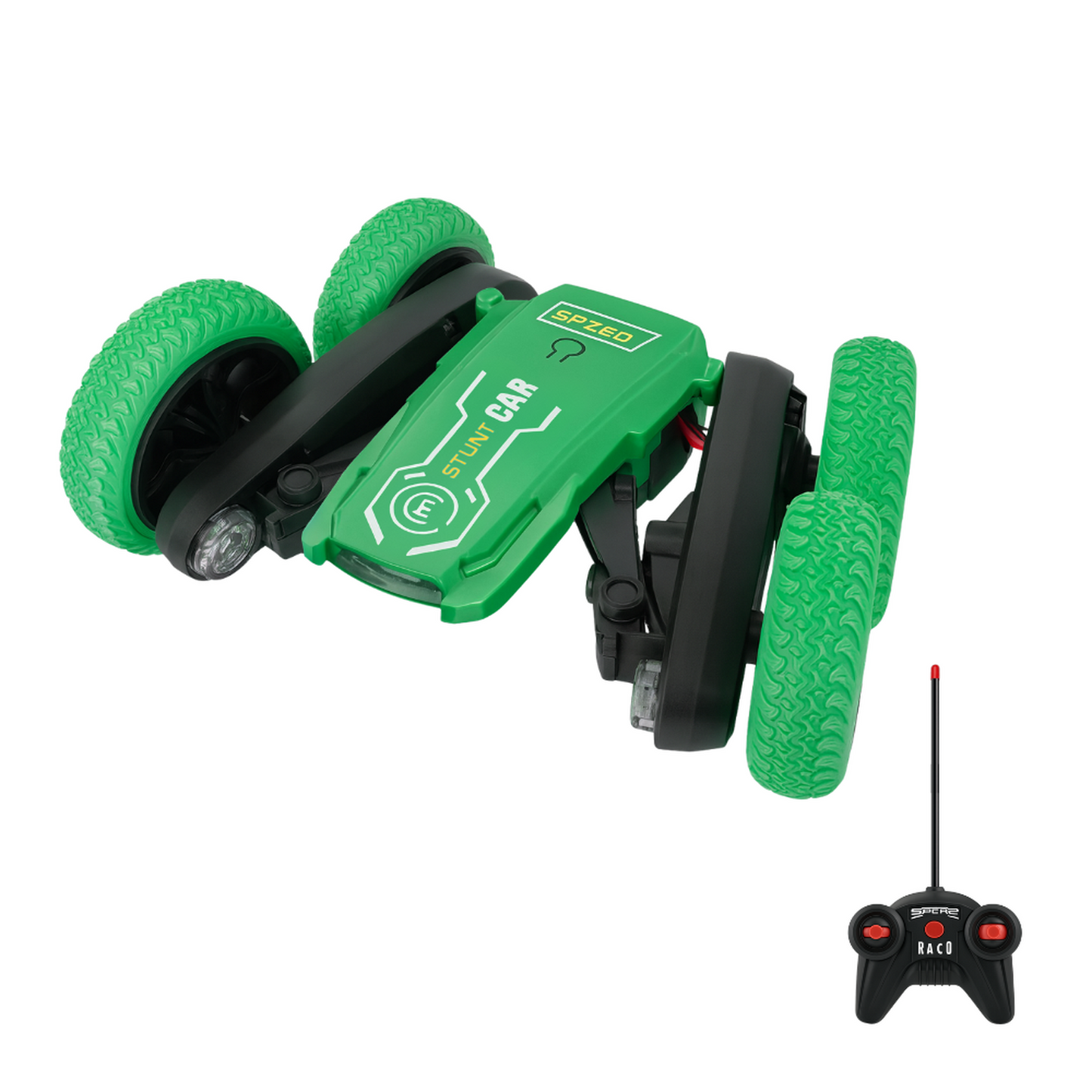 Auto a Control Remoto Acrobatico RC Ruedas Plegables Luces