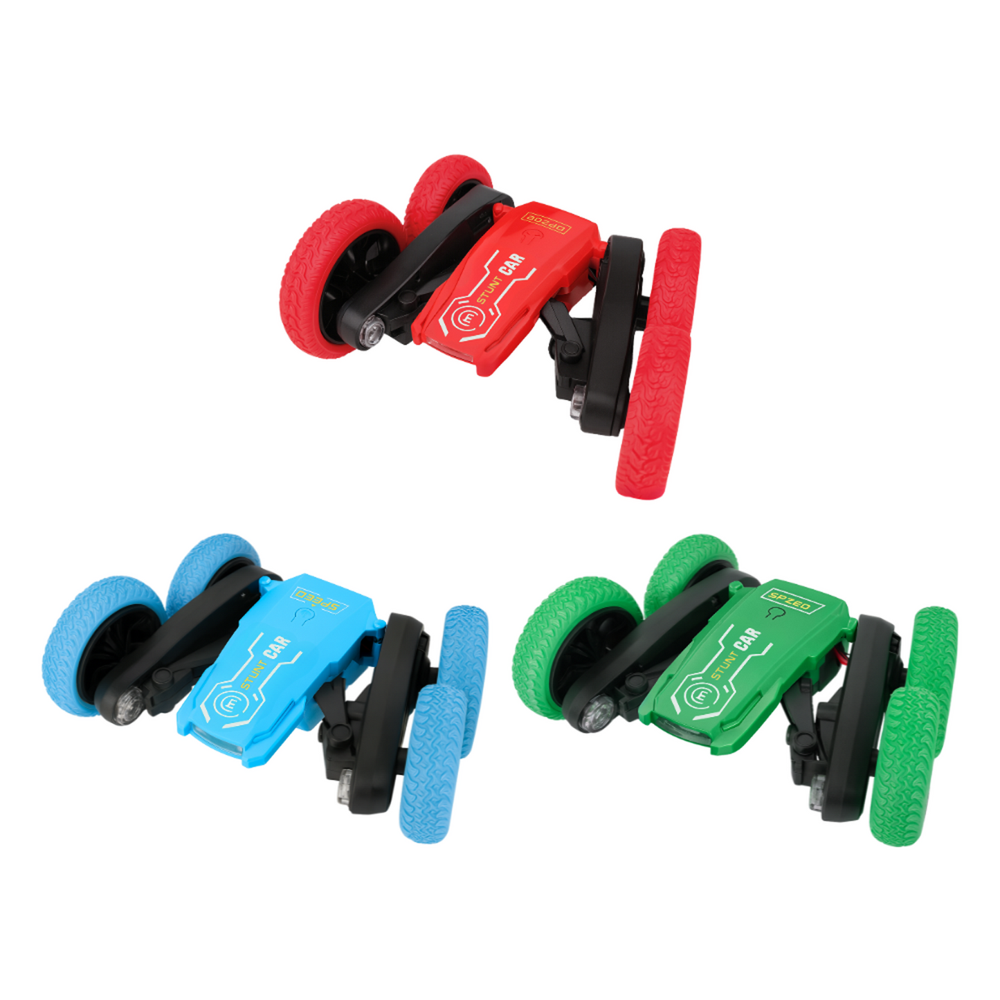 Auto a Control Remoto Acrobatico RC Ruedas Plegables Luces