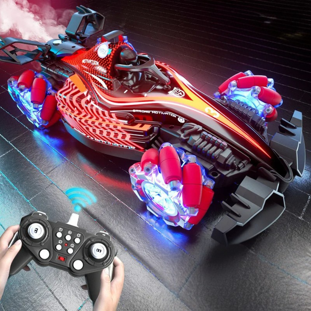 Auto a Control Remoto RC F1 Con Vapor Luz y Giros Stunt Car