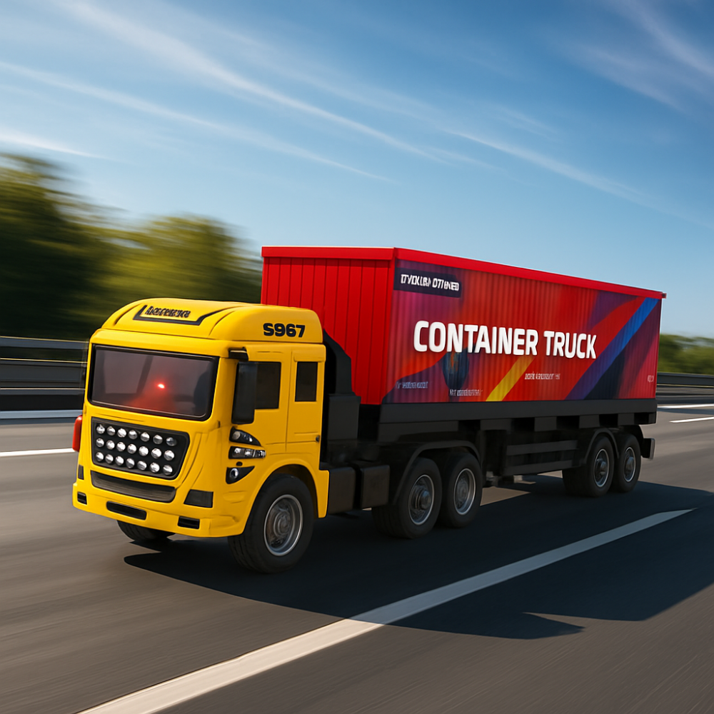 Camion Contenedor A Control Remoto Rc Juguete Con Luces