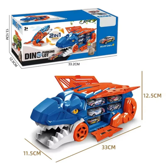 Camion Transportador Porta Autitos 2 en 1 Pista Lanzamiento