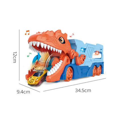 Camion Transportador Porta Autitos Infantil Dinosaurio Juego