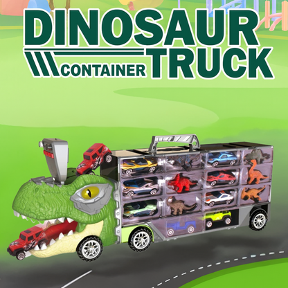 Camion Transportador Porta Autitos y Dinosaurios Juguete