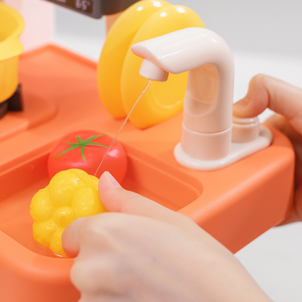 Cocina de Juguete Grande Para Niños 68 Cm Agua Vapor Sonido