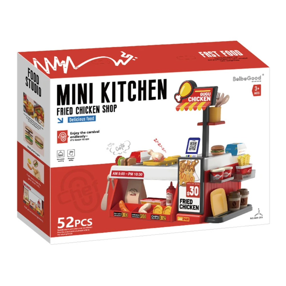 Cocina de Juguete Tienda Pollo Frito 52 Piezas Infantil