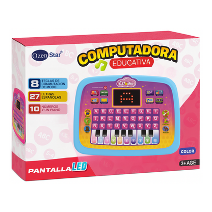 Computadora Educativa Infantil Juguete Piano Letras y Numero