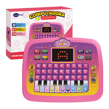 Computadora Educativa Infantil Juguete Piano Letras y Numero