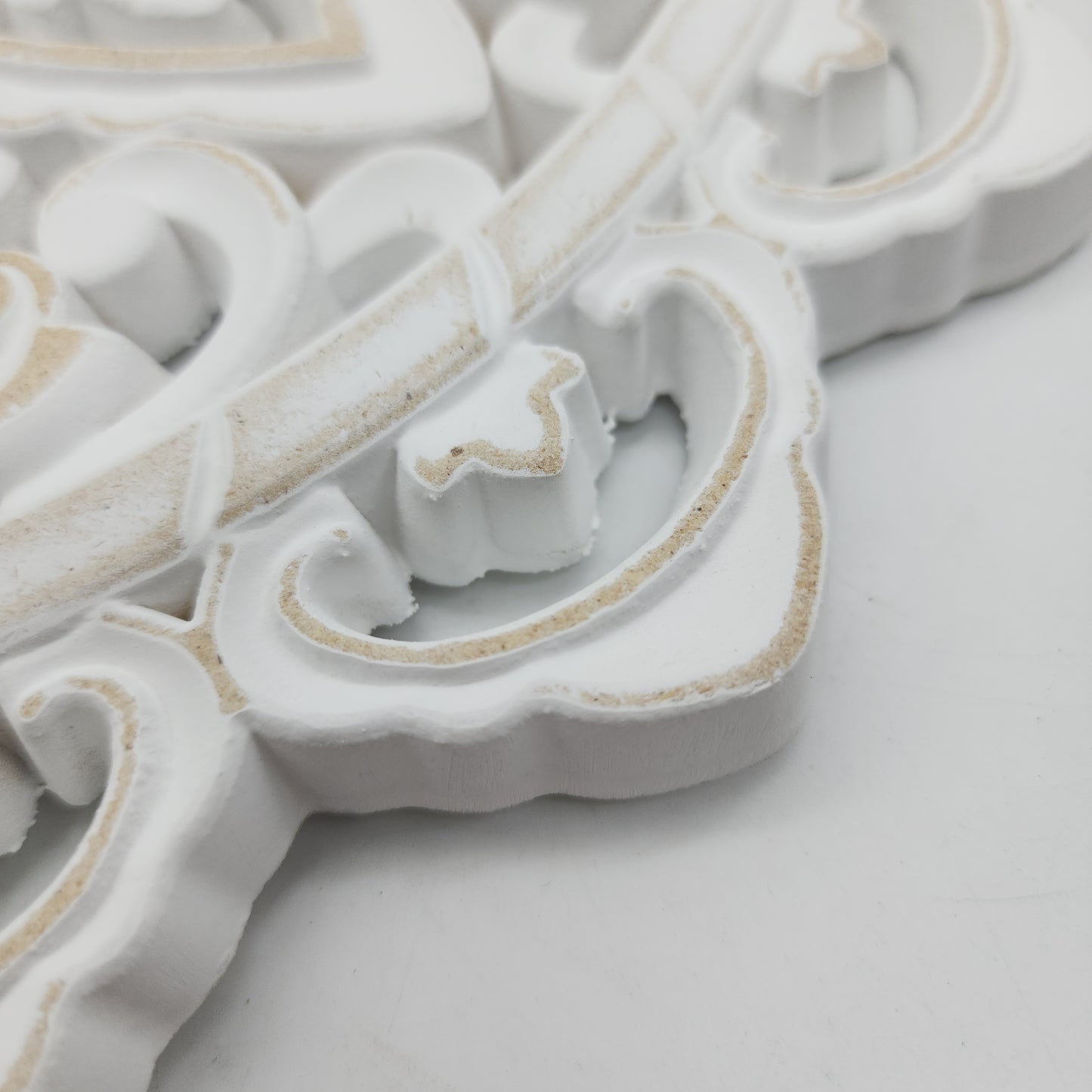 Cuadro De Madera Ornamental Mandala Blanco Decoracion Chico