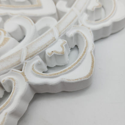 Cuadro De Madera Ornamental Mandala Blanco Decoracion Chico