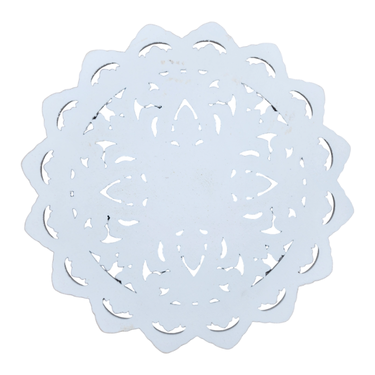 Cuadro De Madera Ornamental Mandala Blanco Decoracion Chico