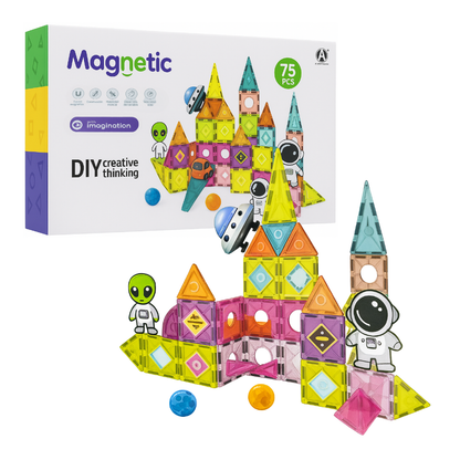 Juego Bloques Magneticos Construccion 70 Piezas Educativo