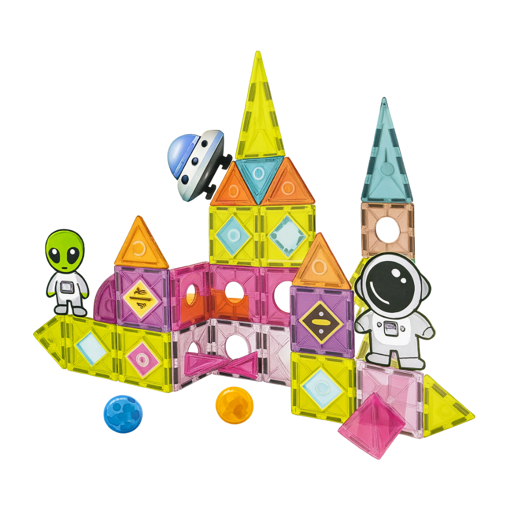 Juego Bloques Magneticos Construccion 70 Piezas Educativo