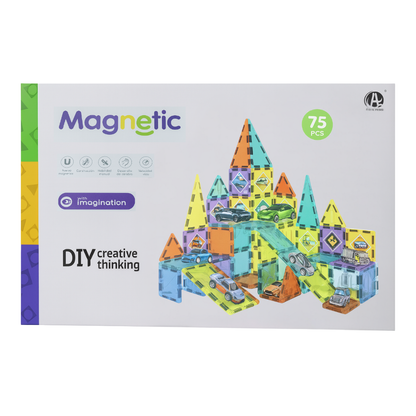Juego Bloques Magneticos Construccion 75 Piezas Educativo