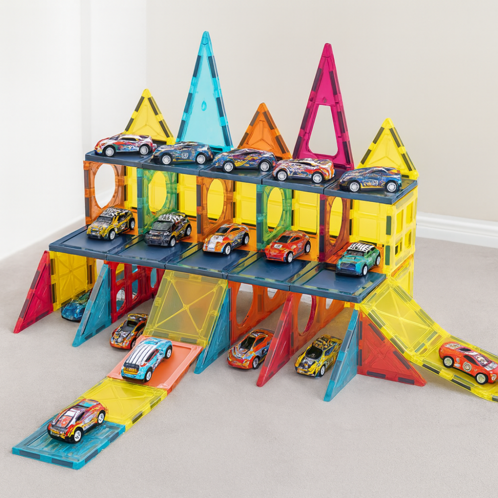 Juego Bloques Magneticos Construccion 77 Piezas Educativo