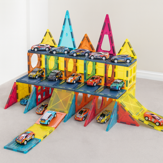 Juego Bloques Magneticos Construccion 77 Piezas Educativo