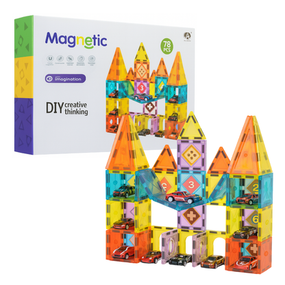 Juego Bloques Magneticos Construccion 78 Piezas Educativo