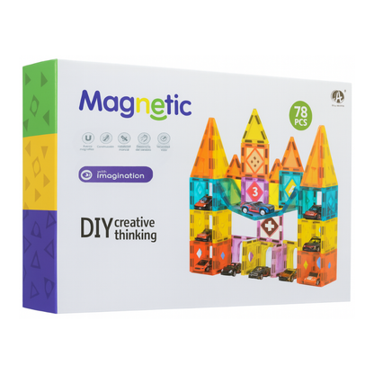 Juego Bloques Magneticos Construccion 78 Piezas Educativo