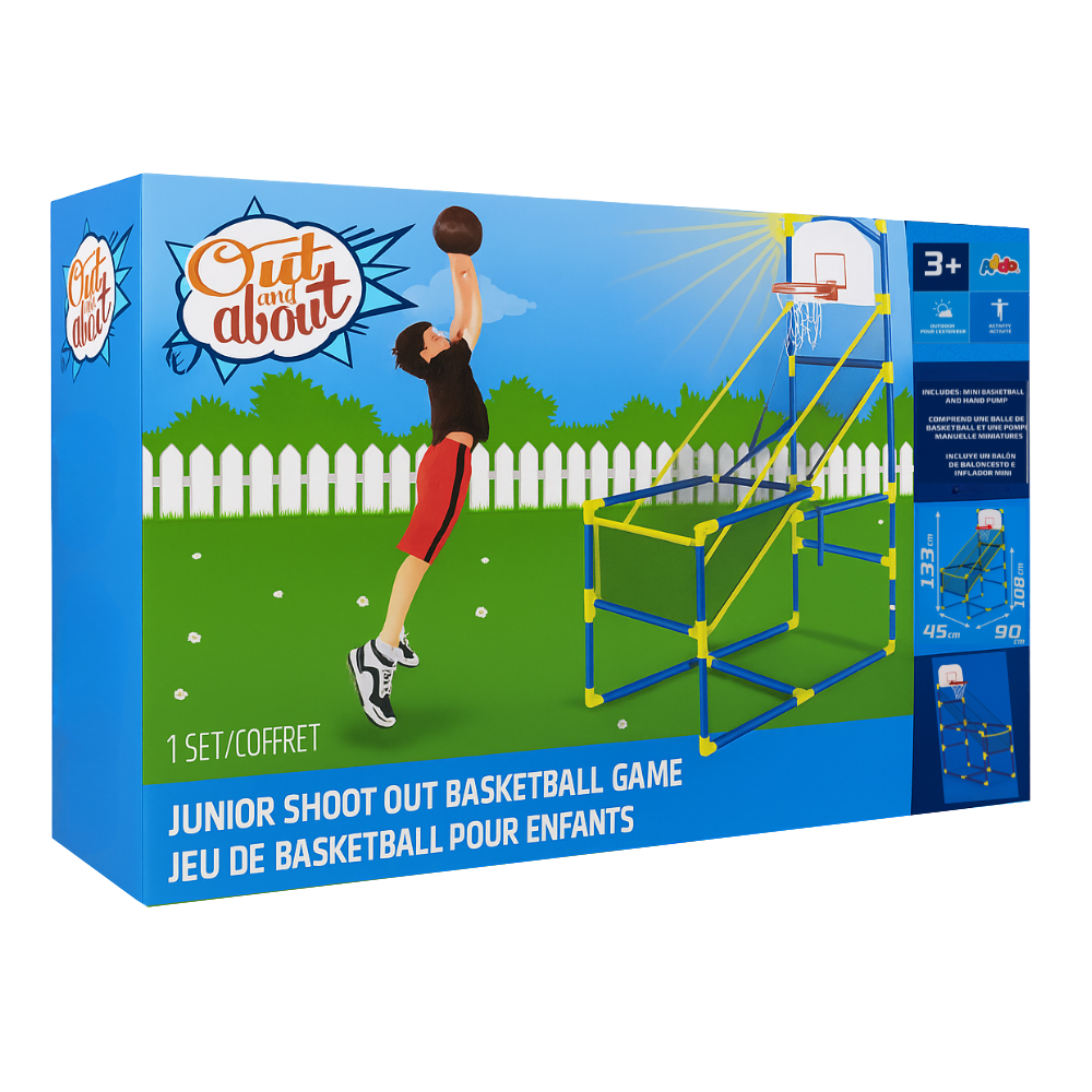 Juego De Baloncesto Infantil Con Canasta Inflador y Pelota