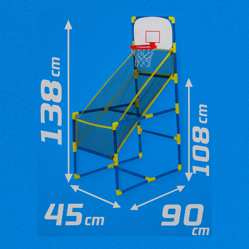 Juego De Baloncesto Infantil Con Canasta Inflador y Pelota