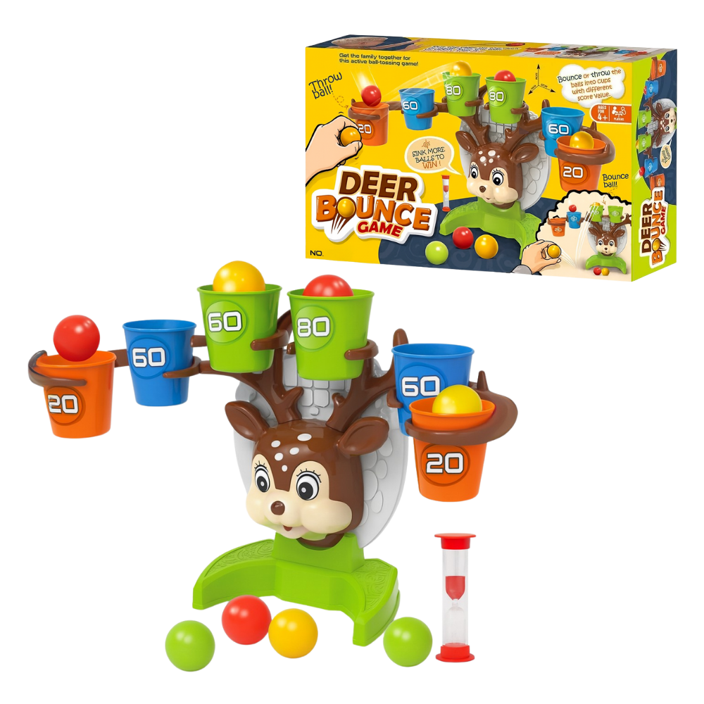 Juego De Encestar Pelotas Deer Bounce Juguete De Punteria