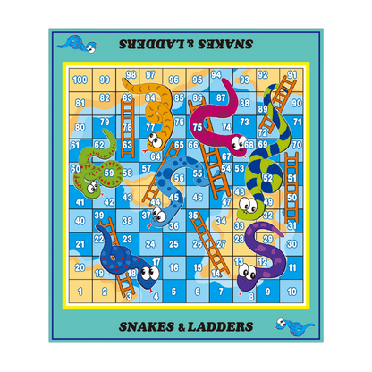 Juego Serpientes Y Escaleras Alfombra De Entretención Niños