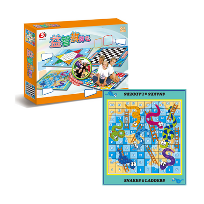 Juego Serpientes Y Escaleras Alfombra De Entretención Niños