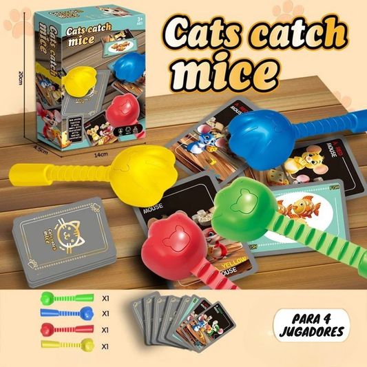 Juego de Mesa Cats Catch Mice Habilidad y Reaccion Rapida