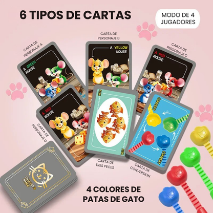 Juego de Mesa Cats Catch Mice Habilidad y Reaccion Rapida