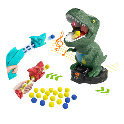 Juego de Punteria Dinosaurio Con Pelotas y Lanzadores